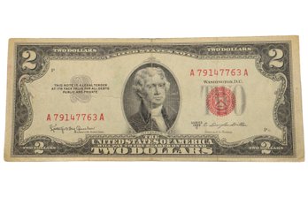 1953 $2 Red Seal 'Legal Tender  Note'