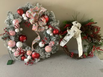 Christmas Wreath Lot Of 2