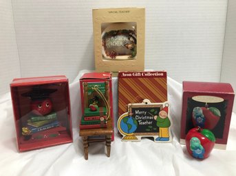 Teacher Christmas Ornaments - Hallmark, Avon, More