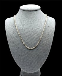 Vintage Italian Sterling Silver Thick Twisted Chain