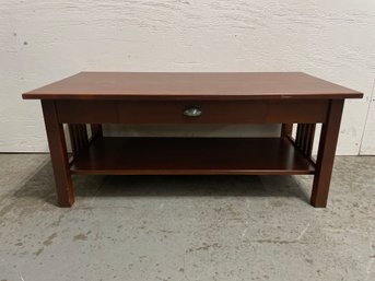 Wood Coffee Table With Drawer