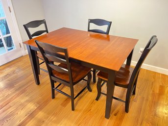 Wood Table And 4 Chairs