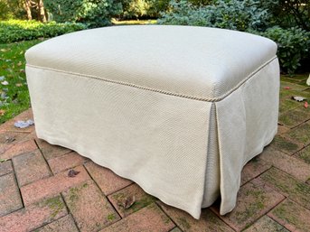Greige Ottoman On Casters