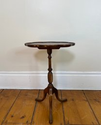 Brandt -solid Cherry  Tri Footed Pie Crust Table