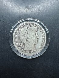 1912-D Barber Silver Half Dollar