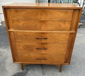 Very Fine Vintage MID CENTURY MODERN KROEHLER WALNUT HIGHBOY CABINET