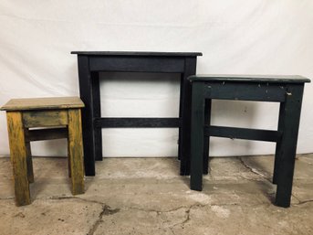 3 Small Wooden Side Tables