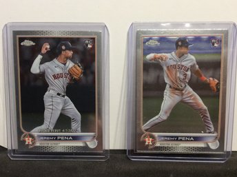 (2) 2022 Topps Chrome Jeremy Pena Rookie Cards - C