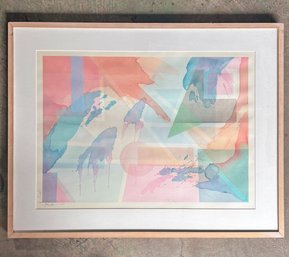 An Original Vintage Abstract Watercolor, Dated 1985, Signed Henry A Howells