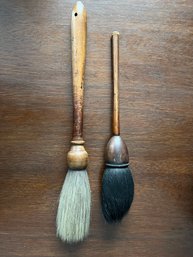 Set Of 2 Chinese Calligraphy Brushes Made Of Horsehair