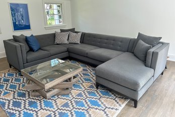 3 Pc Grey Sectional - Excellent Condition