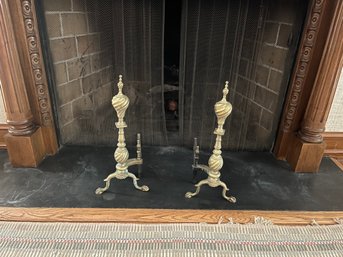 Brass Fireplace Andirons