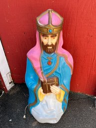 Vintage Nativity Scene Wise Man Empire Brand 41' Blow Mold Christmas Lawn Decoration