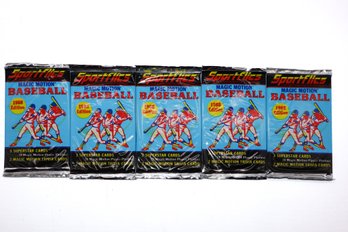 5 1988 Sportflics Magic Motion Baseball Trading Cards Pack Sealed!