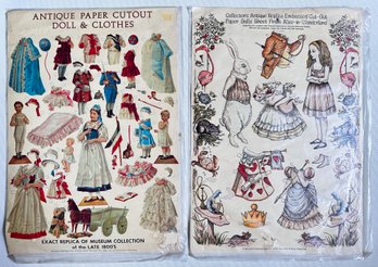 Replica Antique Paper Dolls: Alice In Wonderland & Victorian Family