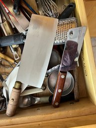 Kitchen Utensil Lot With Cleavers