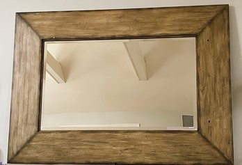 Large Scale Decorator, Wide Pine Framed Beveled Edge Mirror From BB Abode Designs