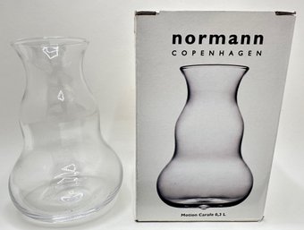 Normann Copenhagen Boxed Blown Glass Motion Carafe By Ole Jensen