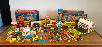 Massive Collection Of Vintage Fisher Price Children Toys