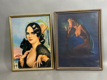Vintage Alberto Vargas Spanish Gypsy & Zoe Mozert Framed Prints