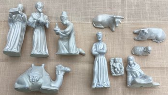 Porcelain Nativity - Blue Hue Bisque