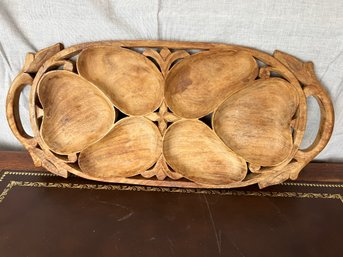 Hand-Carved Fruitwood 20' Serving Tray