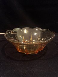 Amber Glass Bowl