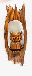 Carved Wooden Owl Wall Hangings