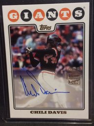 2023 Topps Archives Chili Davis Autographed Card - K