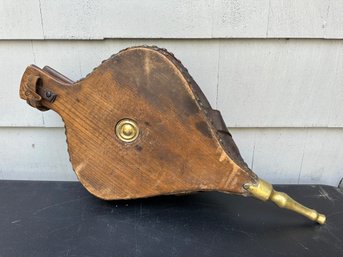 Late 1800s  Brass And Leather Bellows