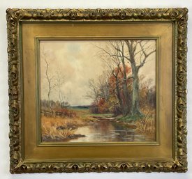 William Merritt Post Watercolor Landscape Painting