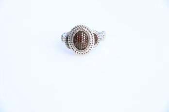 Sterling Silver Chocolate Diamond Ring Size 11