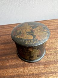 Antique Japanese Lacquered Papier-mache Box