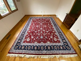 Magnificent 9x12 Hand Knotted Wool Fringed Rug