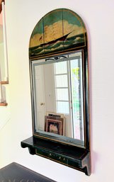 Painted Maritime Mirror With Shelf