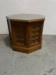Hexagonal Side Table With Storage - 1