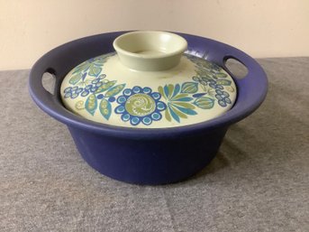 Vintage Blue Figgio Flame Ware Viking Casserole