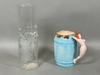Vintage Libby LeFemme Vase & Nude Handle Mug