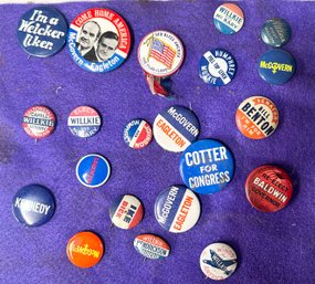 Lot Of Vintage Political Campaign Button Pins