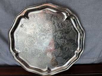 Queen Anne Round Silverplate Platter