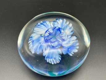 Vintage Glass Art Paperweight  6' X 2.5' Tall. (pw2)