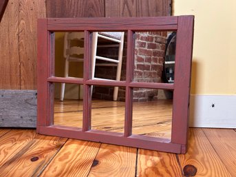 A Vintage Window Mirror Conversion In Red