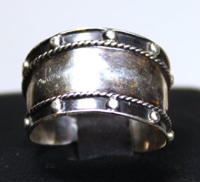 Lightweight Sterling Silver Wide Band Ring Size 9