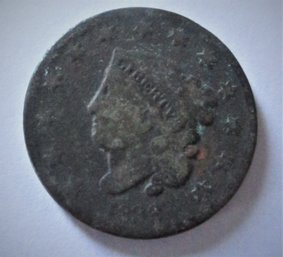 U.S. 1833 Coronet/Matron Early Large Copper Penny