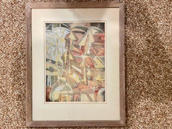 Mid Century Modernist Lithograph, Pencil Signed & Dated 1953