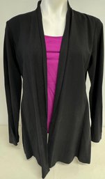 Eileen Fisher Black Wool Jacket  And Tank Top - Both Size S