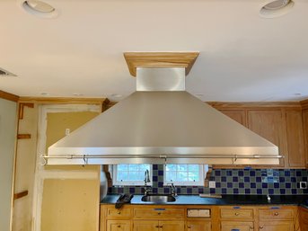 A European Stainless Steel Exhaust Hood With New Motors