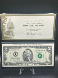 Uncirculated United States $2 Note