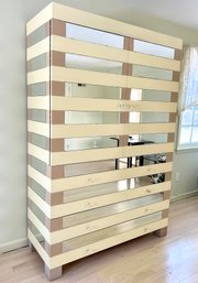 Custom Mirror Stripe Armoire