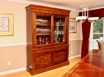 Ethan Allan Hensley China Cabinet With Sliding Glass Doors